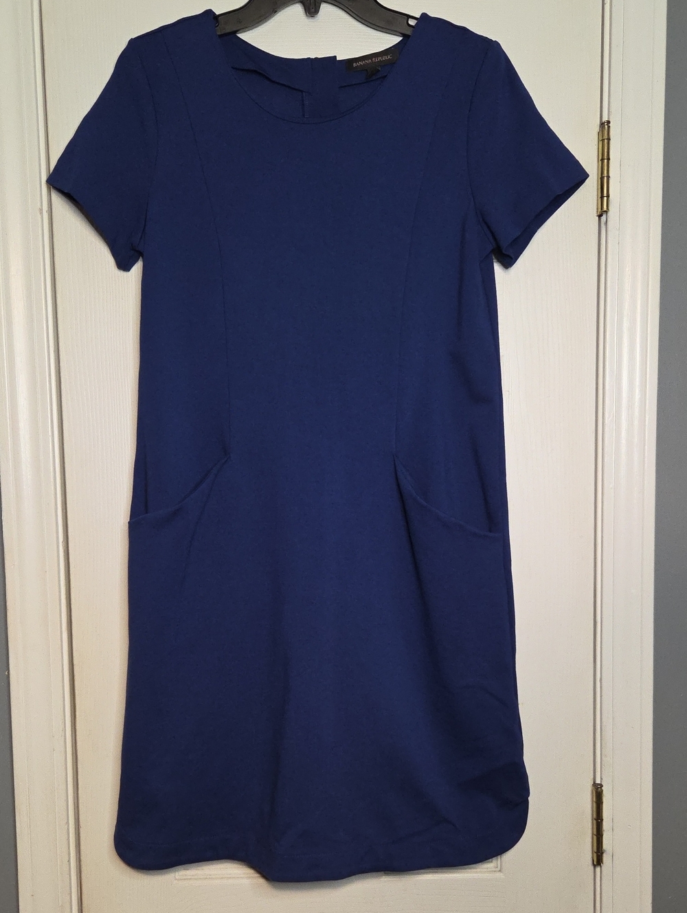 Banana Republic Cobalt Blue Short-Sleeve Shift Dress